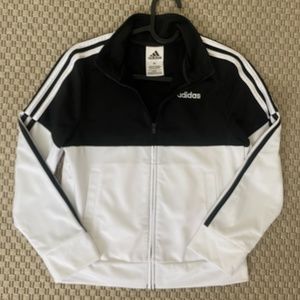 ADIDAS KIDS BLK/WHT TRACK JACKET